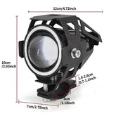 Motosiklet U7 Sis Farı Led Işık Uyumlu Mercekli Uzun Kısalı Çakarlı Model Elektrikli Scooter